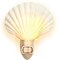 Seashell Night Light 1 piece White Clam Seashell Plug in Night Light